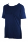 Preview: Damen Shirt Seide Blau seitlich